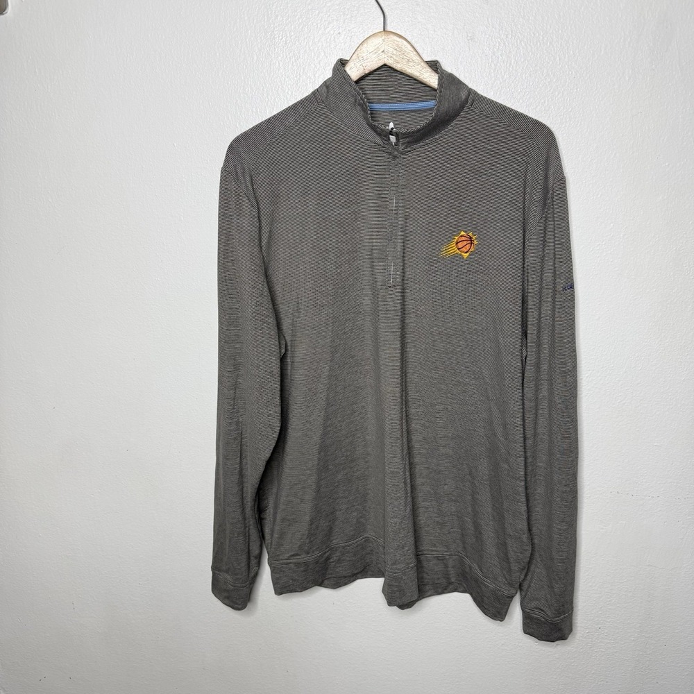 Johnnie O Vaughn Quarter Zip Long Sleeve Phoenix Suns Mens XL Shirt Gray 1/4 Zip